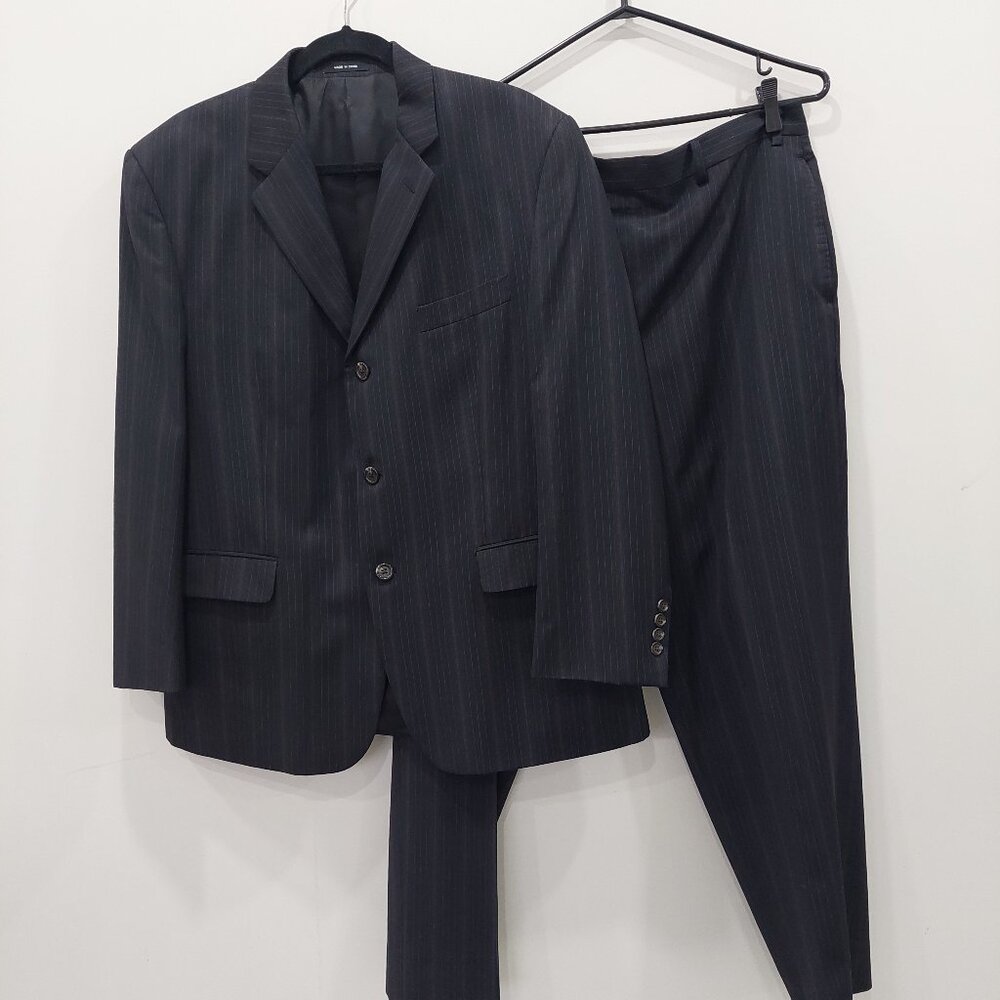 Lauren Ralph Lauren Men's 42S 2-PC Pinstripe Blazer Jacket Pants Suits Black